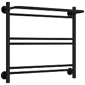 Полотенцесушитель водяной Сунержа ВСП-51П 600х600 мм лесенка с полкой черный