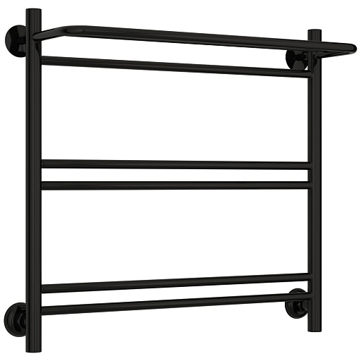 Полотенцесушитель водяной Сунержа ВСП-51П 600х600 мм лесенка с полкой черный