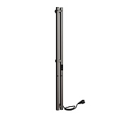 Полотенцесушитель электрический Indigo Style Pro 1200х100 мм 65 Вт с терморегулятором оружейная сталь