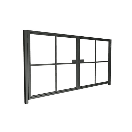 Ворота распашные каркас усиленный со столбами Оптима 4х2 м серые