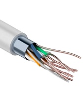Кабель компьютерный (витая пара) FTP 4PR CAT5e 4х2x0,51 мм экранированный Rexant (305 м) Кабель компьютерный (витая пара) FTP 4PR CAT5e 4х2x0,51 мм экранированный Rexant (305 м)