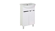 Комплект тумба с раковиной АСБ-Мебель Мессина 50 см напольная белая (9890/1.WH11.0.256)