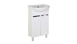 Комплект тумба с раковиной АСБ-Мебель Мессина 50 см напольная белая (9890/1.WH11.0.256)