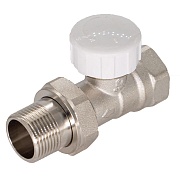 Клапан (вентиль) термостатический прямой СТМ (CARTVS34) 3/4 ВР(г) х 3/4 НР(ш) для радиатора никелированный