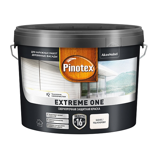 Краска фасадная по дереву Pinotex Extreme One база BC бесцветная 8,5 л Краска фасадная по дереву Pinotex Extreme One база BC бесцветная 8,5 л
