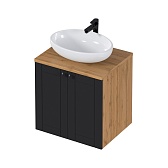 Тумба под раковину со столешницей 1Marka Organic 50 см подвесная монолит дарк (Ц0000030774) Тумба под раковину со столешницей 1Marka Organic 50 см подвесная монолит дарк (Ц0000030774)