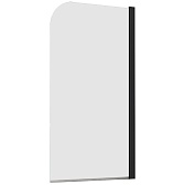 Шторка на ванну распашная 100х140х0,6 см профиль черный Abber Ewiges Wasser (AG52100B)