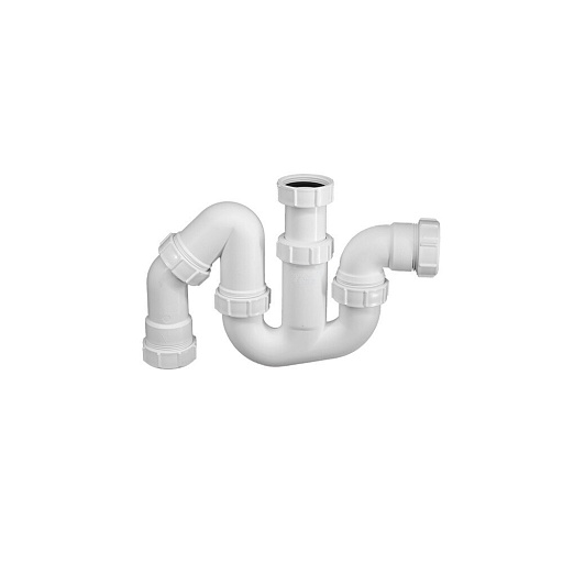 Сифон для мойки McAlpine 1 1/2х40 мм без выпуска с тройным отводом с соединением 40 мм (5395) Сифон для мойки McAlpine 1 1/2х40 мм без выпуска с тройным отводом с соединением 40 мм (5395)