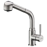 Смеситель для кухни WasserKraft Wern сатин с высоким изливом с вытяжной лейкой однорычажный (4266)