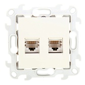 Розетка компьютерная Simon 24 Harmonie 2450593-031 скрытая установка слоновая кость два модуля RJ45 cat 5е Розетка компьютерная Simon 24 Harmonie 2450593-031 скрытая установка слоновая кость два модуля RJ45 cat 5е