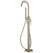 Смеситель для ванны напольный Abber Wasser Kreis золото матовое однорычажный с лейкой (AF8115GN)