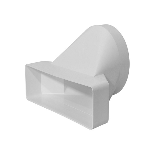 Соединитель эксцентриковый пластиковый для плоско-круглых воздуховодов 60х204 мм 125°