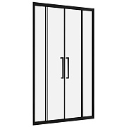 Душевая дверь Abber стекло прозрачное 170х195 см профиль черный 6 мм раздвижная (AG33170BH)