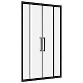 Душевая дверь Abber стекло прозрачное 170х195 см профиль черный 6 мм раздвижная (AG33170BH)