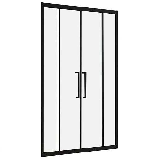 Душевая дверь Abber стекло прозрачное 170х195 см профиль черный 6 мм раздвижная (AG33170BH)