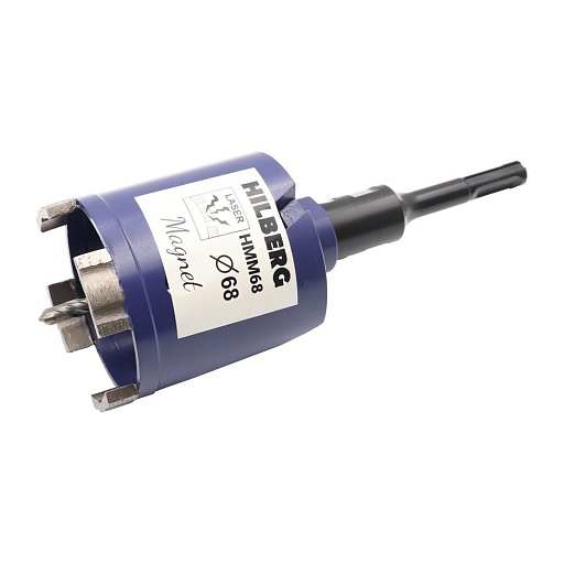 Коронка алмазная Hilberg Laser Magnet (HMM68) по бетону 68 мм с хвостовиком SDS-plus Коронка алмазная Hilberg Laser Magnet (HMM68) по бетону 68 мм с хвостовиком SDS-plus