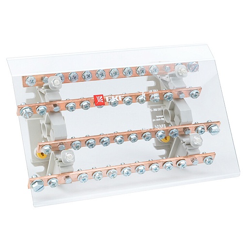 Блок распределительный шинный EKF PROxima ШРБ-200 130х275х71 мм IP20 компактный сборный модульный серый (plc-shrb-200)