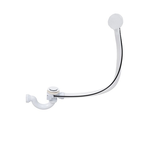 Сифон для ванны Wirquin 1 1/2х50 мм проточный полуавтомат с выпуском d70 мм с переливом с соединением 40/50 мм (30987200)