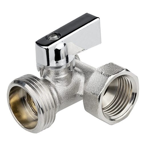 Кран шаровой латунный MasterProf Compact 1/2 ВР(г) х 3/4 НР(ш) х 1/2 НР(ш) к бытовой технике хром мини трехходовой (ИС.081210) Кран шаровой латунный MasterProf Compact 1/2 ВР(г) х 3/4 НР(ш) х 1/2 НР(ш) к бытовой технике хром мини трехходовой (ИС.081210)