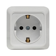 Розетка EKF Рим накладная белая (ENR16-028-10)