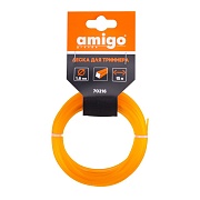 Леска для триммера Amigo квадрат 1,6 мм х 15 м оранжевая (70216) Леска для триммера Amigo квадрат 1,6 мм х 15 м оранжевая (70216)