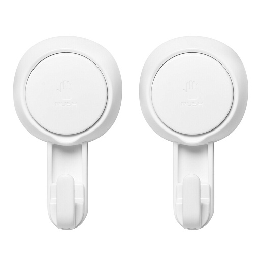 Крючок для ванной Master House Нодрил одинарный на присоске пластик белый (2 шт.) (75959)