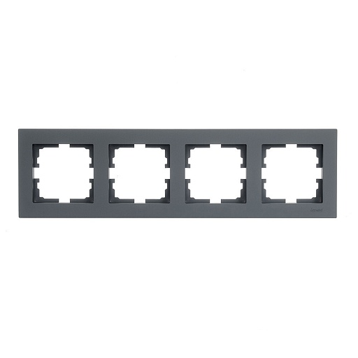 Рамка Lezard Vesna четырехместная графит (742-3400-149) Рамка Lezard Vesna четырехместная графит (742-3400-149)