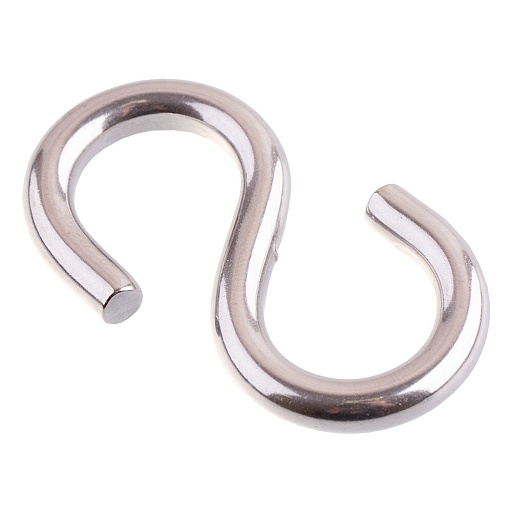 Крюк s-образный ассиметричный d5 мм нержавеющая сталь (2 шт.) Крюк s-образный ассиметричный d5 мм нержавеющая сталь (2 шт.)