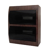 Щит распределительный навесной EKF PROxima ЩРН-П-24 пластиковый IP41 328х270х100 мм 24 модуля темное дерево