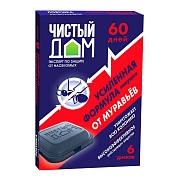 Ловушка от тараканов и муравьев усиленного действия Чистый дом (6 шт.) Ловушка от тараканов и муравьев усиленного действия Чистый дом (6 шт.)