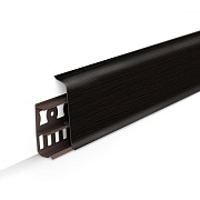 Плинтус ПВХ напольный Деконика 70 мм венге темный 2200 мм Г-профиль с кабель-каналом