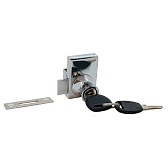 Замок мебельный Trodos 805 32 мм для стекла (хром) 2 ключа