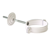 Docke STAL PREMIUM Хомут трубы (короткий саморез) D90 (Пломбир 9010) Docke STAL PREMIUM Хомут трубы (короткий саморез) D90 (Пломбир 9010)