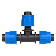 Соединитель для капельной трубки тройник 16 мм зажимной MasterProf пластиковый (ДС.060089)