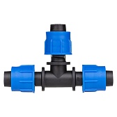 Соединитель для капельной трубки тройник 16 мм зажимной MasterProf пластиковый (ДС.060089)