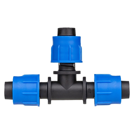 Соединитель для капельной трубки тройник 16 мм зажимной MasterProf пластиковый (ДС.060089)