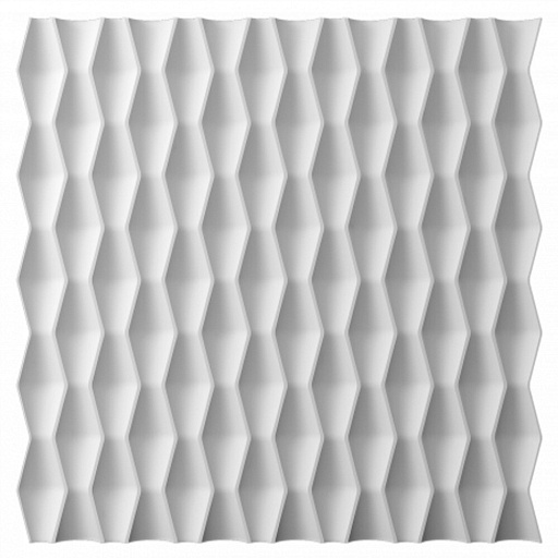 Панель декоративная из экополимера 500х500х15 мм Bello Deco Polymer СП 17 белая 0,25 кв.м