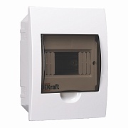Щит распределительный встраиваемый Dekraft пластиковый IP41 222х172х92 мм 6 модулей прозрачная дверь