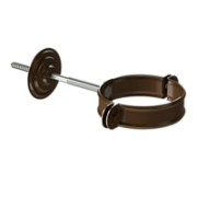 Docke STAL PREMIUM Хомут трубы (короткий саморез) D90 (Каштан 8017) Docke STAL PREMIUM Хомут трубы (короткий саморез) D90 (Каштан 8017)