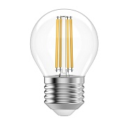 Лампа светодиодная филаментная Gauss Filament E27 4100К 12 Вт 750 Лм 190-240 В шар G45 прозрачная