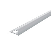 Профиль ПВХ для кафельной плитки наружный 10 мм 2,7 м светло-серый глянец Профиль ПВХ для кафельной плитки наружный 10 мм 2,7 м светло-серый глянец