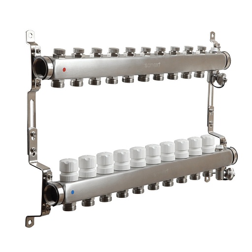 Коллекторная группа Sanext 1 ВР(г) х 10 выходов 3/4 НР(ш) ЕК х 1 ВР(г)