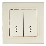 Переключатель EKF Минск двухклавишный встраиваемый бежевый (ERV10-026-20)