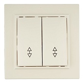 Переключатель EKF Минск двухклавишный встраиваемый бежевый (ERV10-026-20)