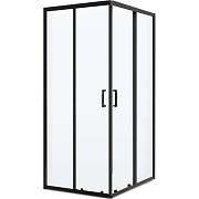 Душевой уголок BelBagno Uno черный 90х90х195 см квадрат стекло прозрачное 5 мм (UNO-195-A-2-90-C-NERO)