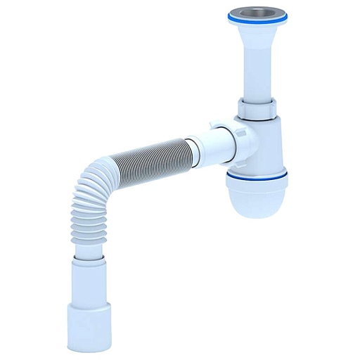 Сифон для раковины АНИ пласт 1 1/4х40 мм с выпуском 40/50 мм с соединением 40/50 мм белый (C2015) Сифон для раковины АНИ пласт 1 1/4х40 мм с выпуском 40/50 мм с соединением 40/50 мм белый (C2015)