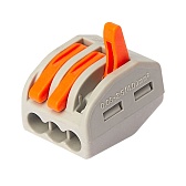 Клемма на 3 провода Electrovolt 222-413 0,08-(2,5)4 кв. мм с рычажками без пасты (50 шт.) Клемма на 3 провода Electrovolt 222-413 0,08-(2,5)4 кв. мм с рычажками без пасты (50 шт.)