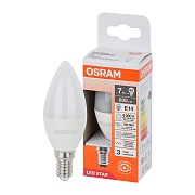 Лампа светодиодная Osram Е14 4000К 7 Вт 600 Лм 230 В свеча матовая