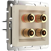 Розетка акустическая Werkel встраиваемая слоновая кость (a051468)