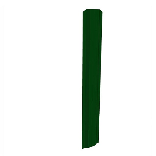 Евроштакетник двухсторонний П-образный 0,6 мм 125х1800 мм зеленый RAL 6005 фигурный срез